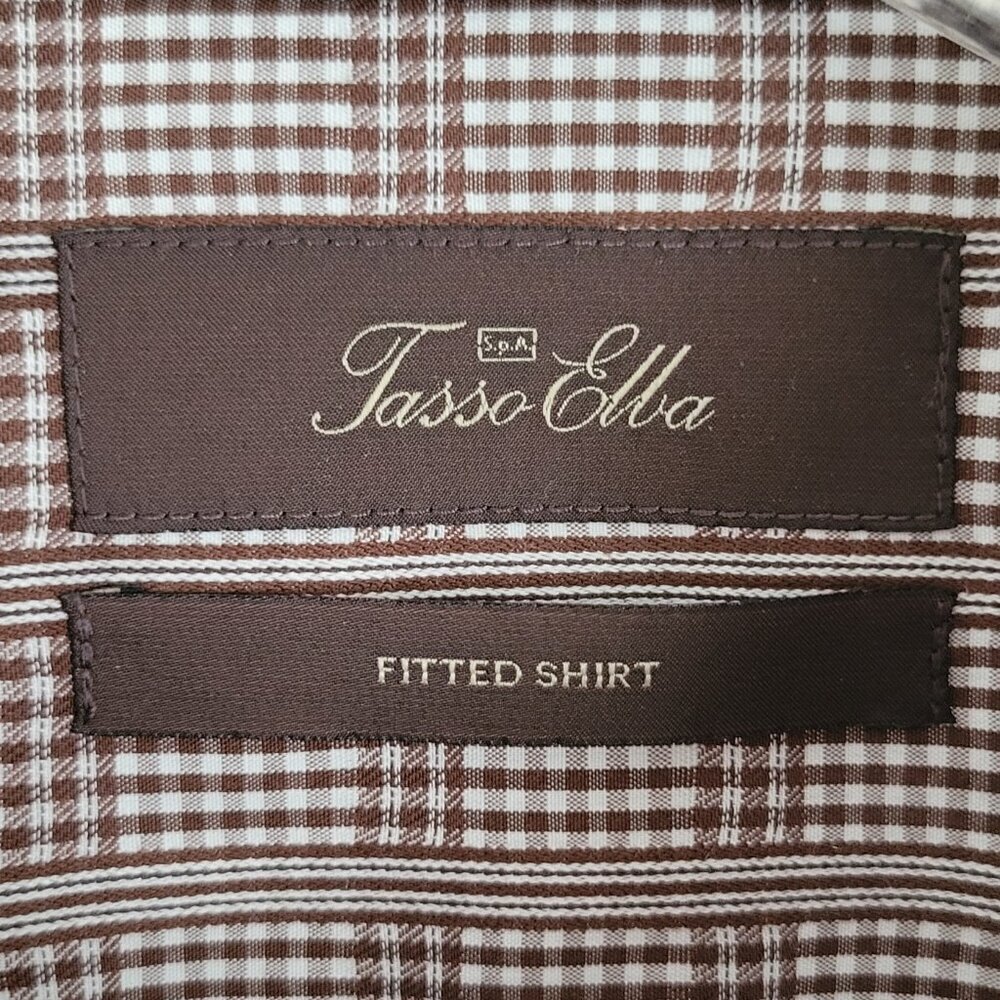 Tasso Elba Men's Fitted Button Down Shirt Size L - Picture 4 of 10
